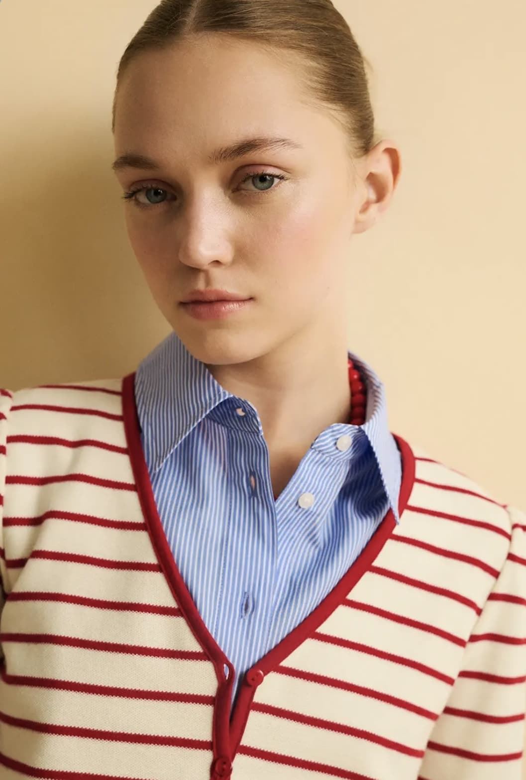 CHAQUETA  ese o ese BIARRITZ RAYAS ROJAS - Imagen 3