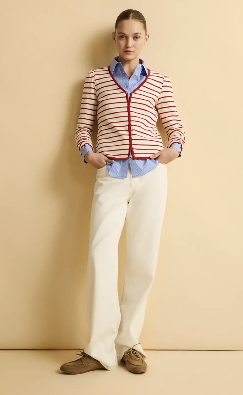 CHAQUETA  ese o ese BIARRITZ RAYAS ROJAS - Imagen 4