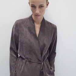 Chaqueta ese O ese Cannes sedosa marrón chocolate - Imagen 1