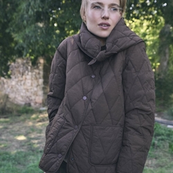 Chaqueta ese O ese Lilibet pañuelo marrón chocolate - Imagen 1