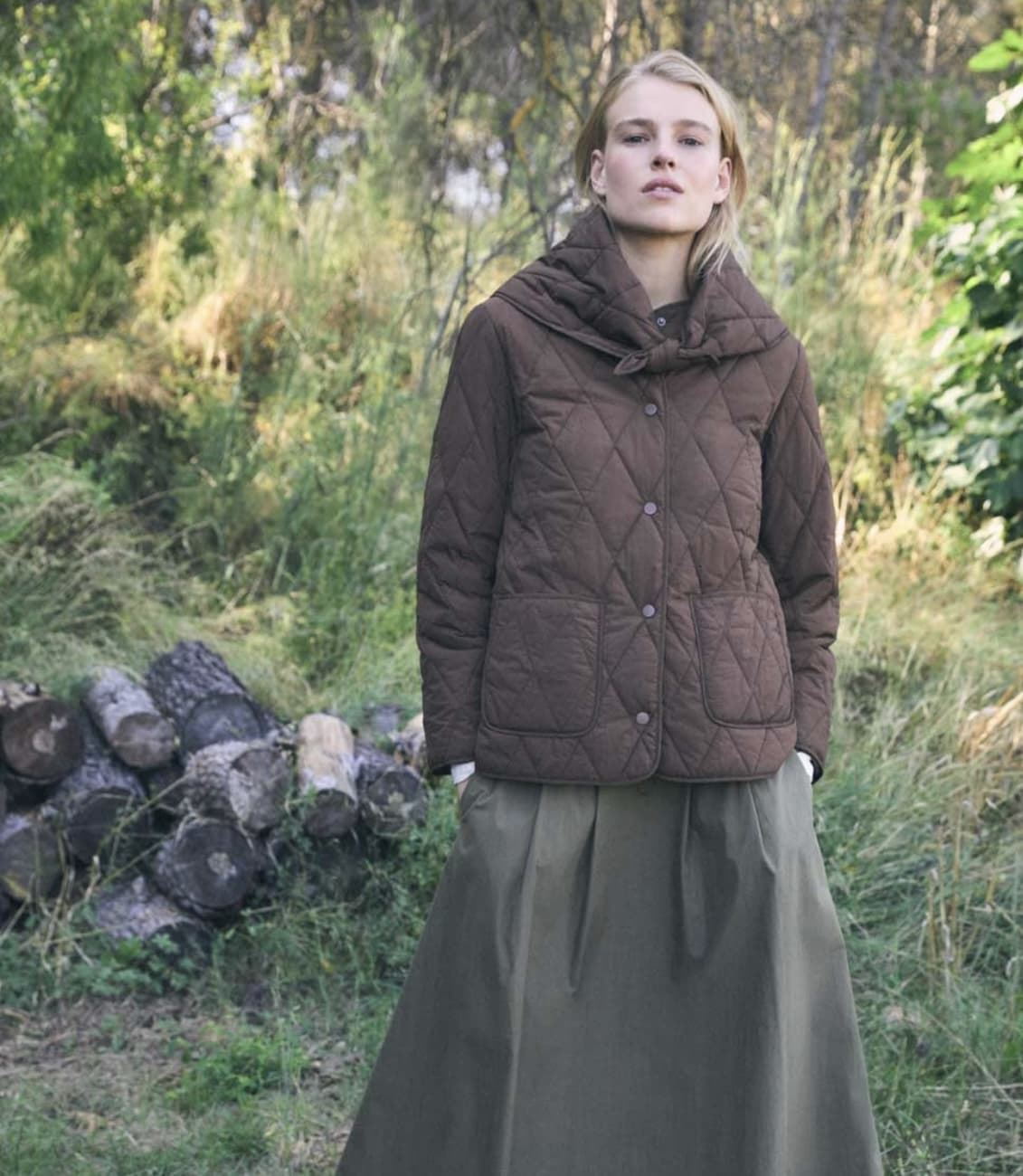 Chaqueta ese O ese Lilibet pañuelo marrón chocolate - Imagen 2