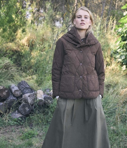 Chaqueta ese O ese Lilibet pañuelo marrón chocolate - Imagen 2