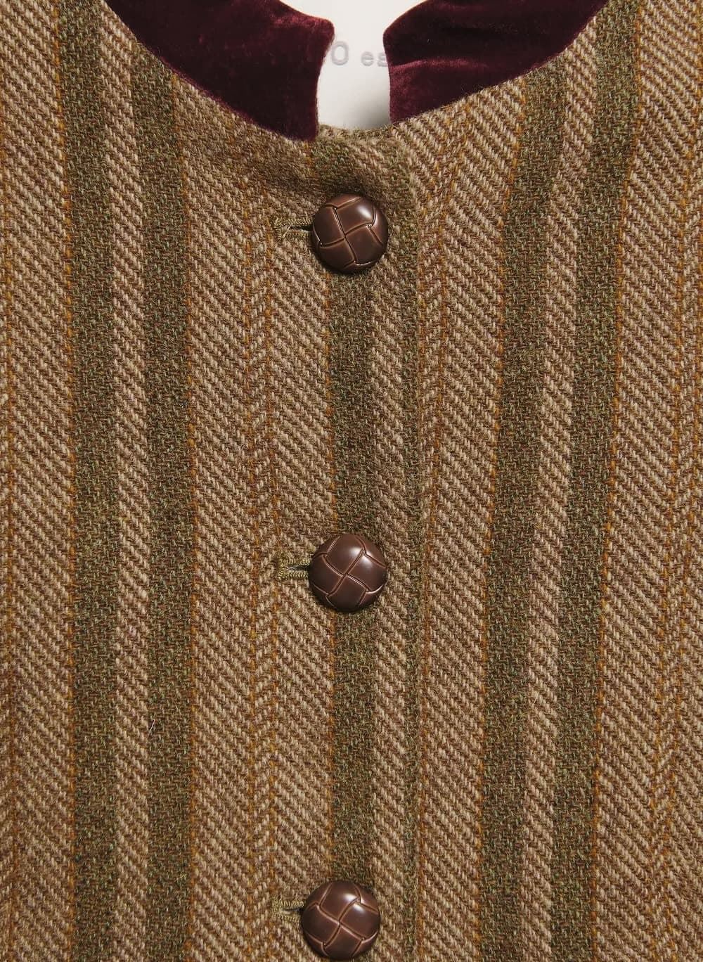CHAQUETA ese O ese Ref.: 305270-1170 // CH.BAVIERA STRIPES Lana KHAKI - Imagen 1