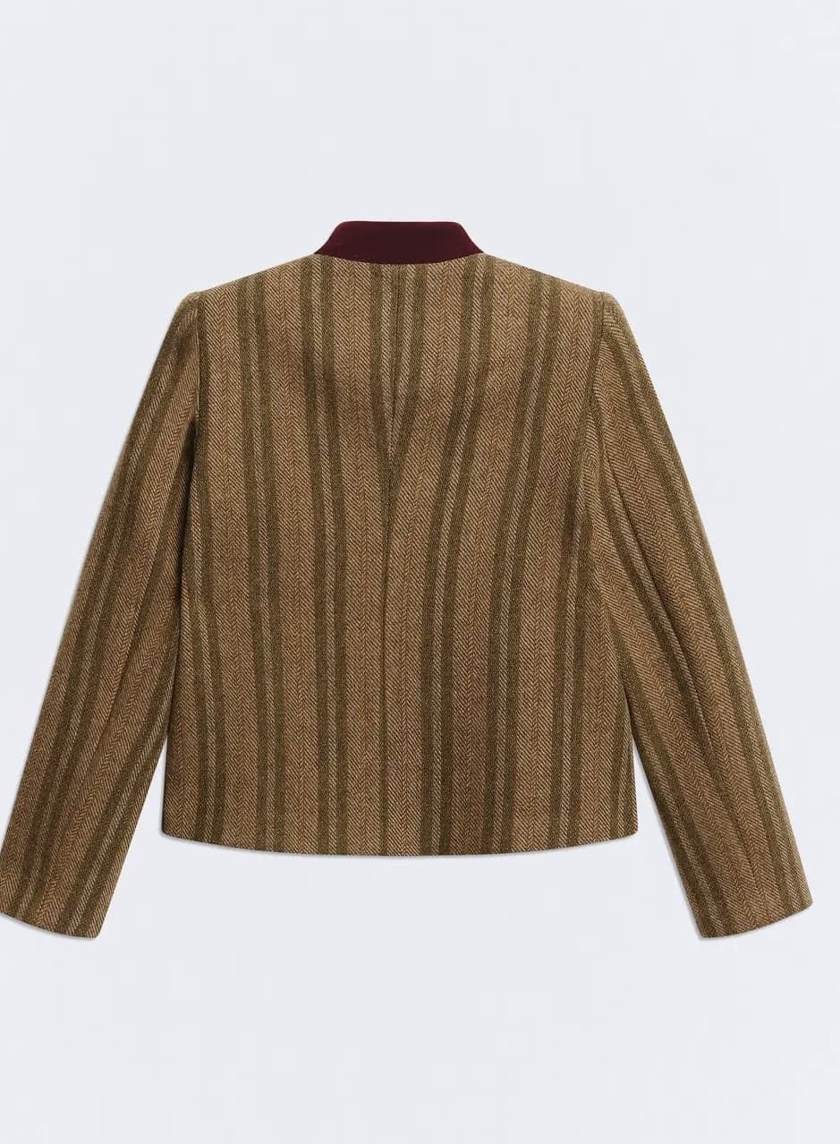 CHAQUETA ese O ese Ref.: 305270-1170 // CH.BAVIERA STRIPES Lana KHAKI - Imagen 2