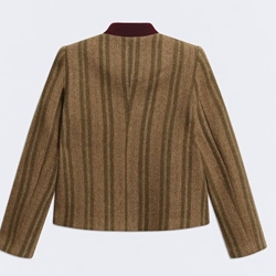 CHAQUETA ese O ese Ref.: 305270-1170 // CH.BAVIERA STRIPES Lana KHAKI - Imagen 2