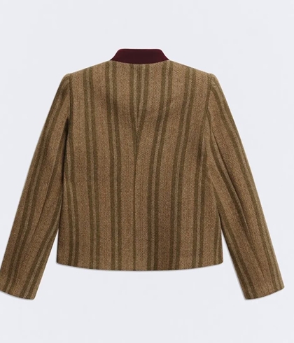 CHAQUETA ese O ese Ref.: 305270-1170 // CH.BAVIERA STRIPES Lana KHAKI - Imagen 2