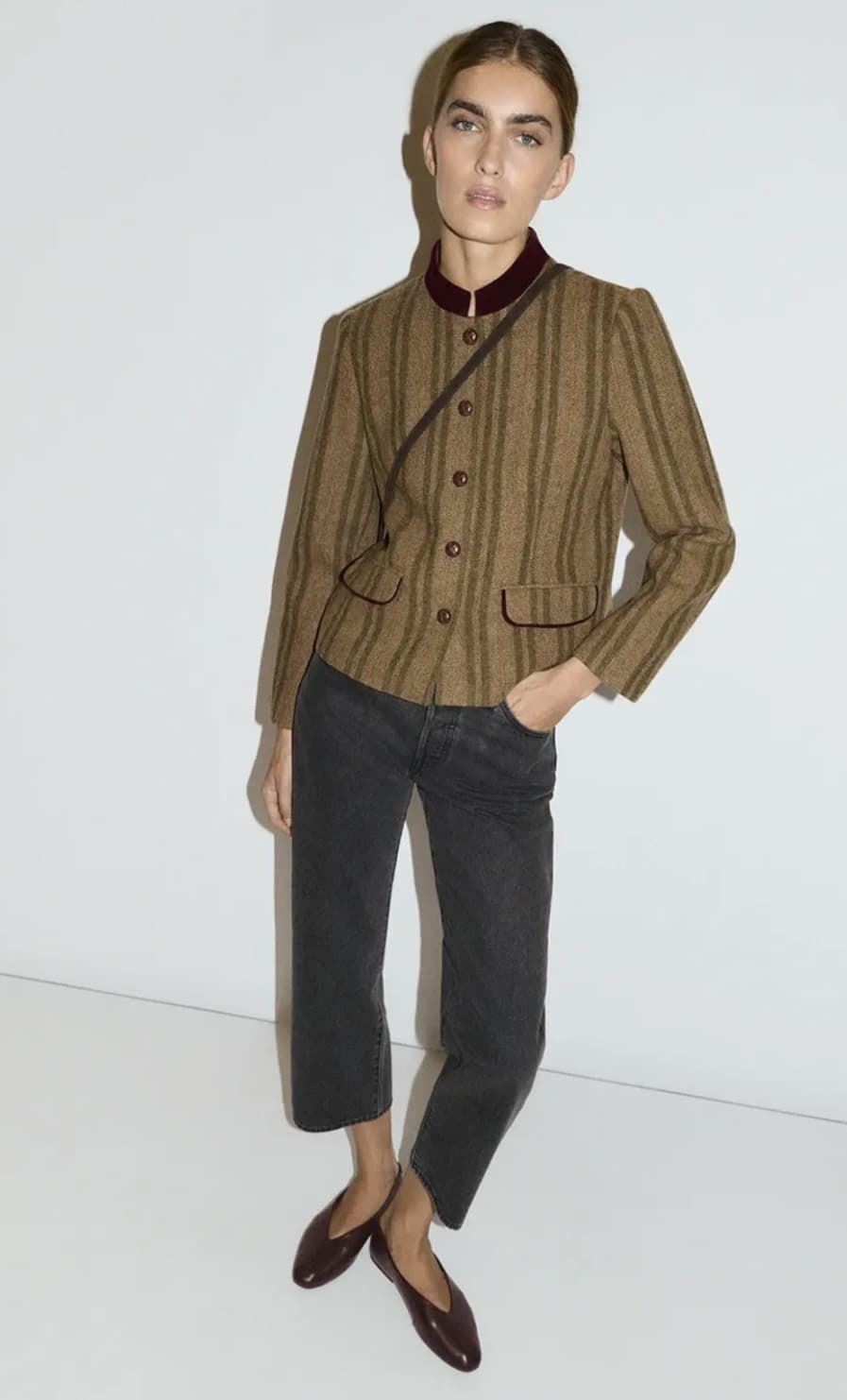 CHAQUETA ese O ese Ref.: 305270-1170 // CH.BAVIERA STRIPES Lana KHAKI - Imagen 8