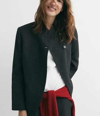 CHAQUETA ese O ese Ref.: 305315-1170 // BLAZER.BASTIAN raya diplomática gris - Imagen 1