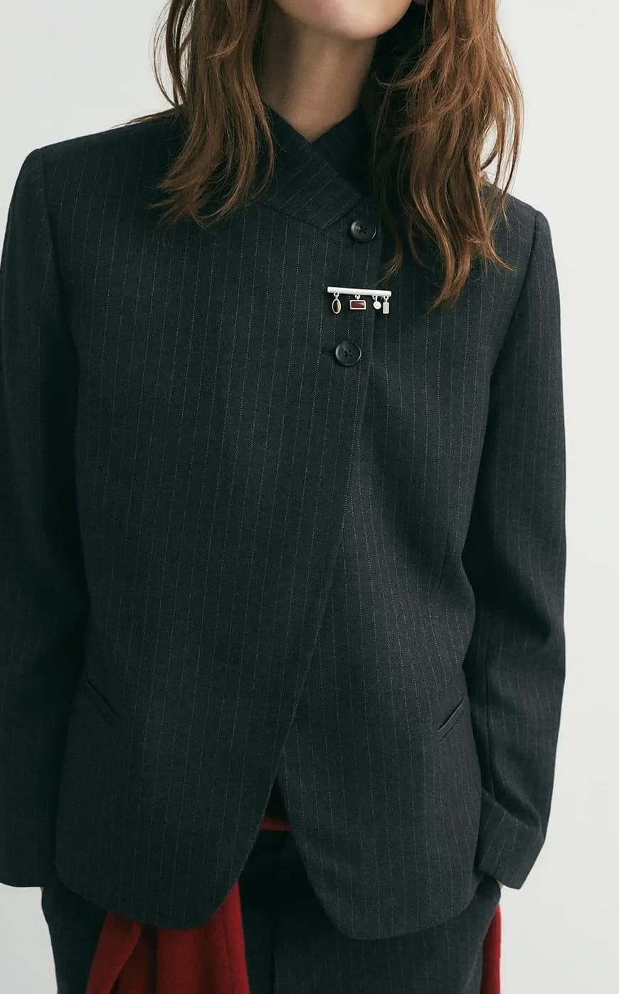 CHAQUETA ese O ese Ref.: 305315-1170 // BLAZER.BASTIAN raya diplomática gris - Imagen 2
