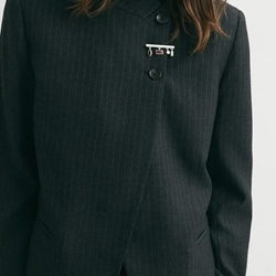 CHAQUETA ese O ese Ref.: 305315-1170 // BLAZER.BASTIAN raya diplomática gris - Imagen 2