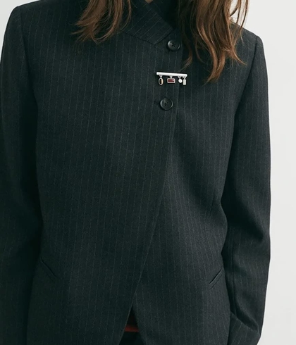 CHAQUETA ese O ese Ref.: 305315-1170 // BLAZER.BASTIAN raya diplomática gris - Imagen 2