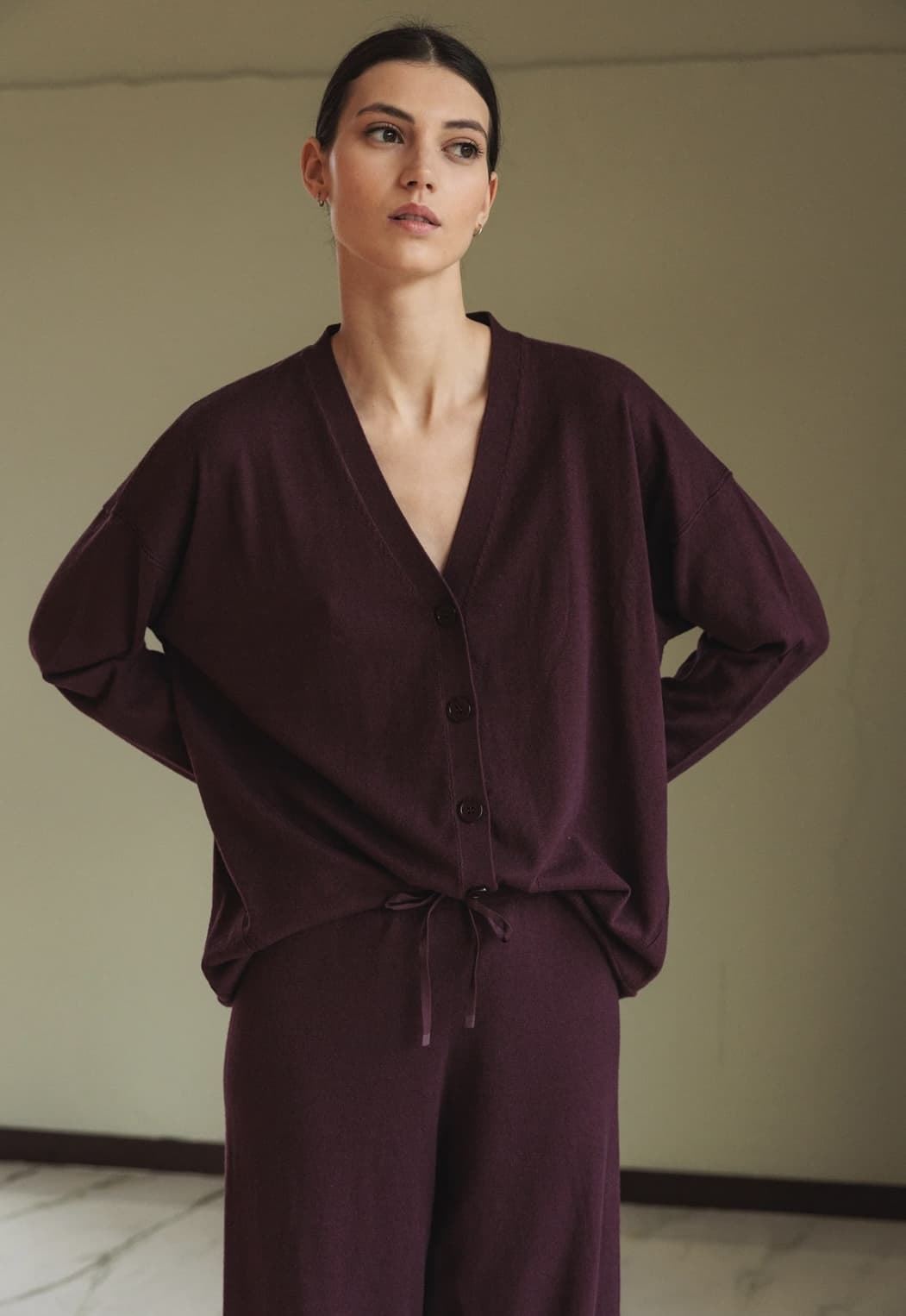 Chaqueta Indi & Cold  AMPLIA SEAWOOL RD480 berenjena - Imagen 2