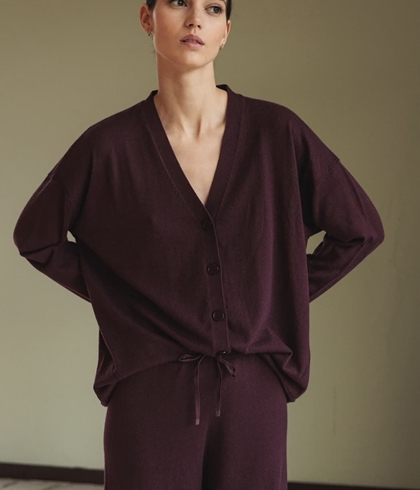 Chaqueta Indi & Cold  AMPLIA SEAWOOL RD480 berenjena - Imagen 2