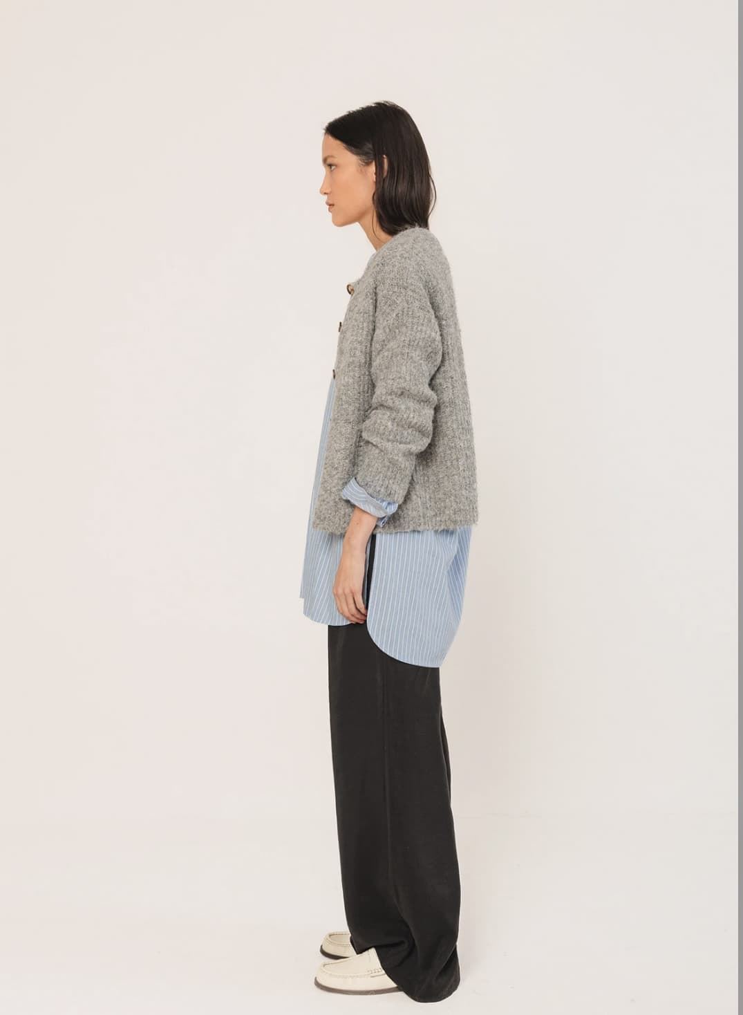 Chaqueta Indi & Cold con detalles desagujados RD451 gris vigore - Imagen 3