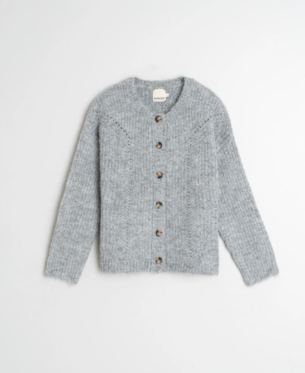 Chaqueta Indi & Cold con detalles desagujados RD451 gris vigore - Imagen 4
