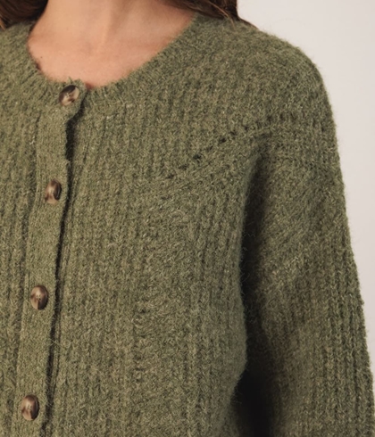 Chaqueta Indi & Cold con detalles desagujados RD451 verde menta - Imagen 2