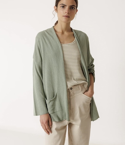 Chaqueta Indi & Cold FG536 TINTE EN PRENDA verde salvia - Imagen 1