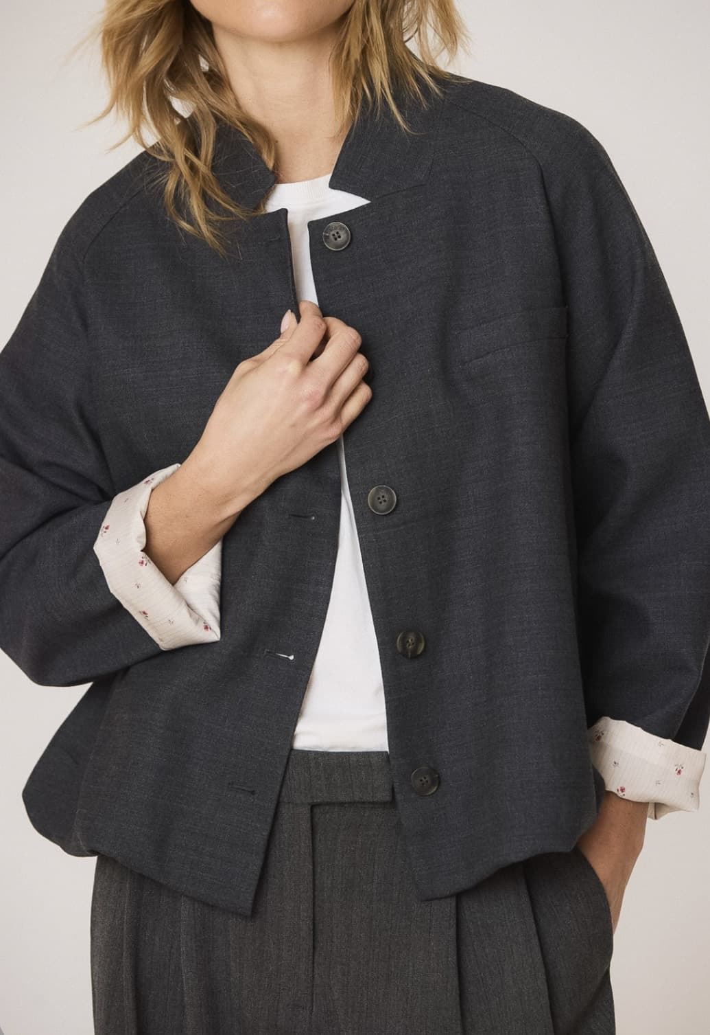 CHAQUETA Indi & Cold REF. NJ292 Bajo engomado gris marengo - Imagen 2