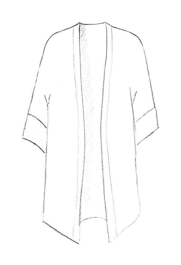 Chaqueta larga Oky punto canalé - Imagen 1