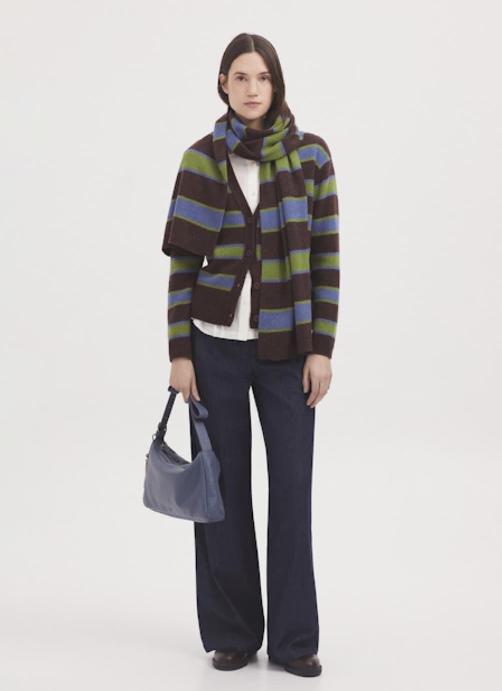 Chaqueta nice things 004 rayas marrón, verde y azul. - Imagen 2