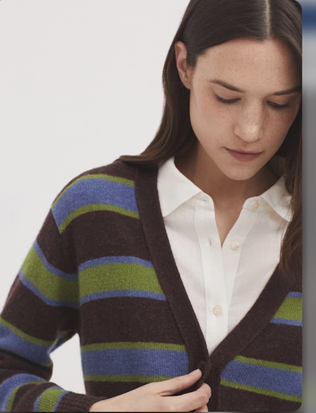 Chaqueta nice things 004 rayas marrón, verde y azul. - Imagen 4