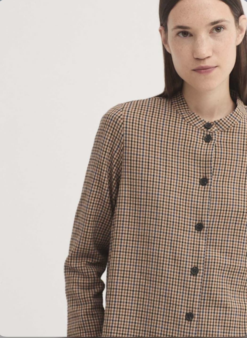 Chaqueta nice things 012 sobrecamisa de cuadros efecto arrugado camel - Imagen 3