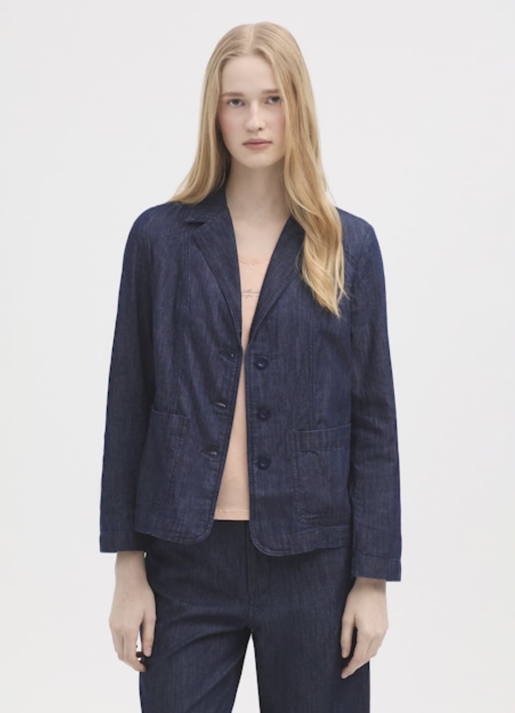 Chaqueta Nice Things vaquero wide fit azul oscuro - Imagen 3