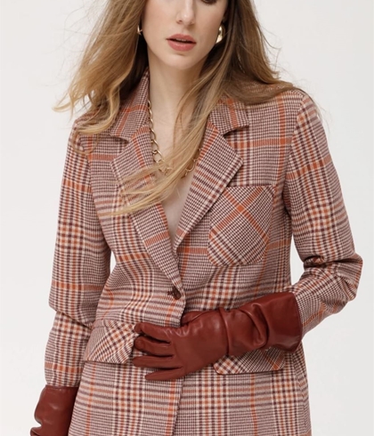 Chaqueta OKY 1149 Libero Punto En Cuadros Multicolor - Imagen 1