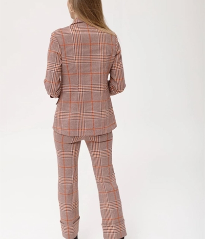 Chaqueta OKY 1149 Libero Punto En Cuadros Multicolor - Imagen 2