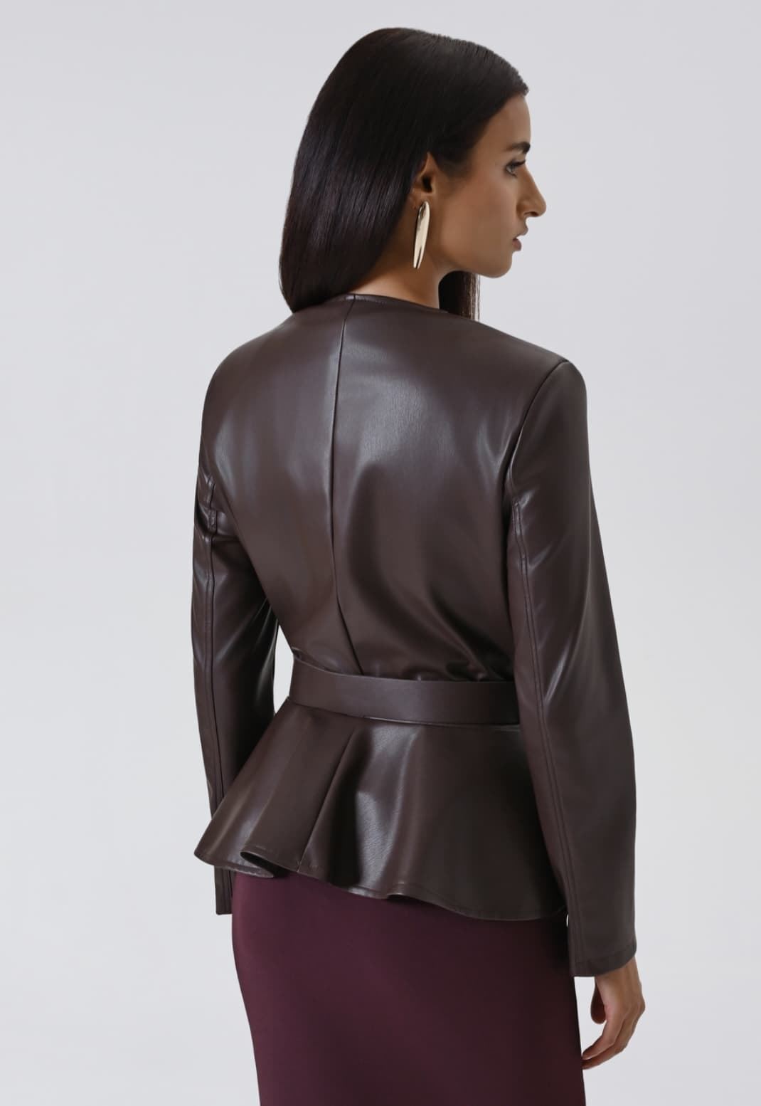 Chaqueta Rinascimento polipiel marrón chocolate - Imagen 5