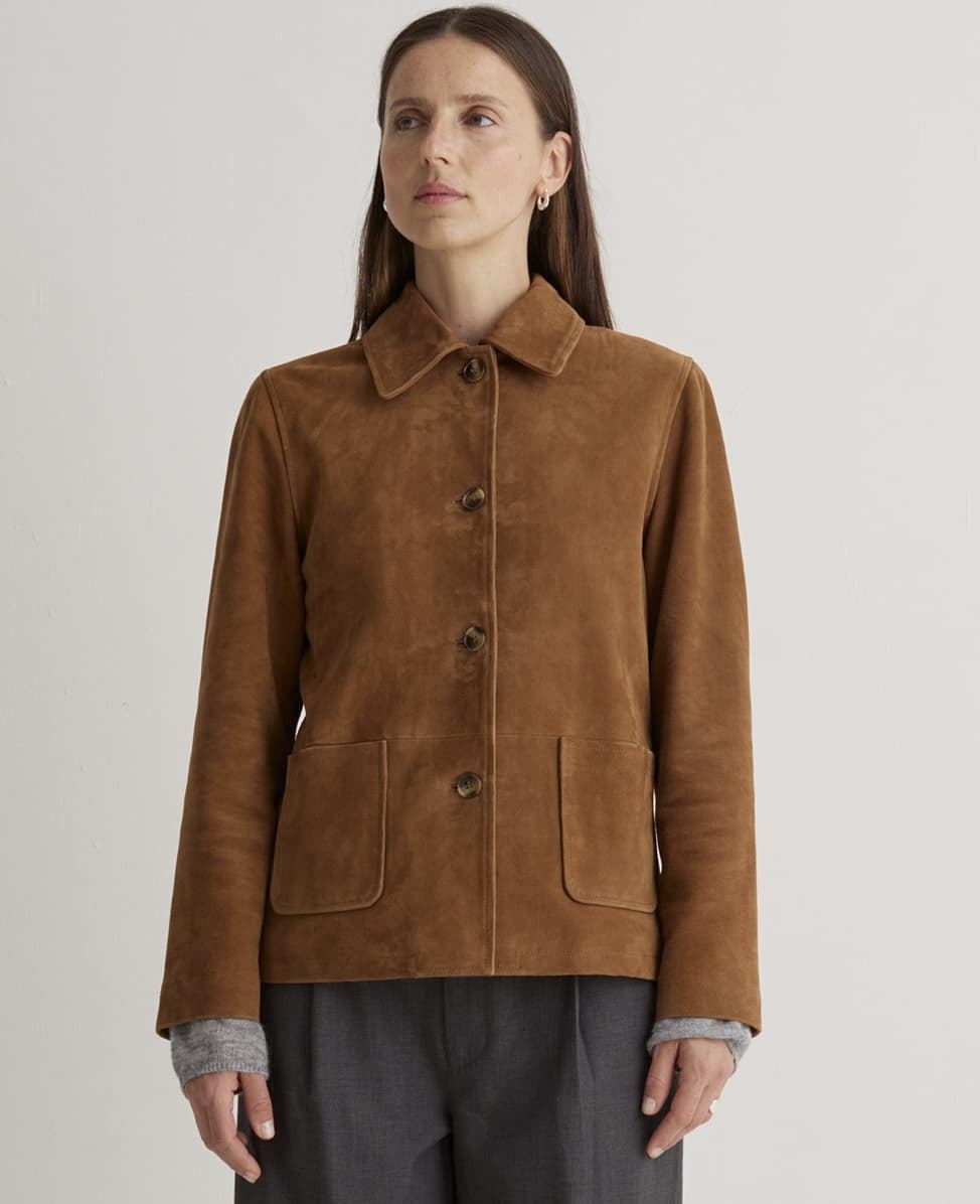 Chaqueta Yerse Ante camel 100% piel - Imagen 2