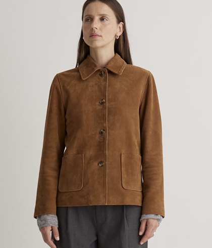 Chaqueta Yerse Ante camel 100% piel - Imagen 2