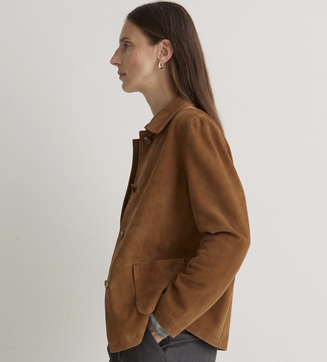 Chaqueta Yerse Ante camel 100% piel - Imagen 3