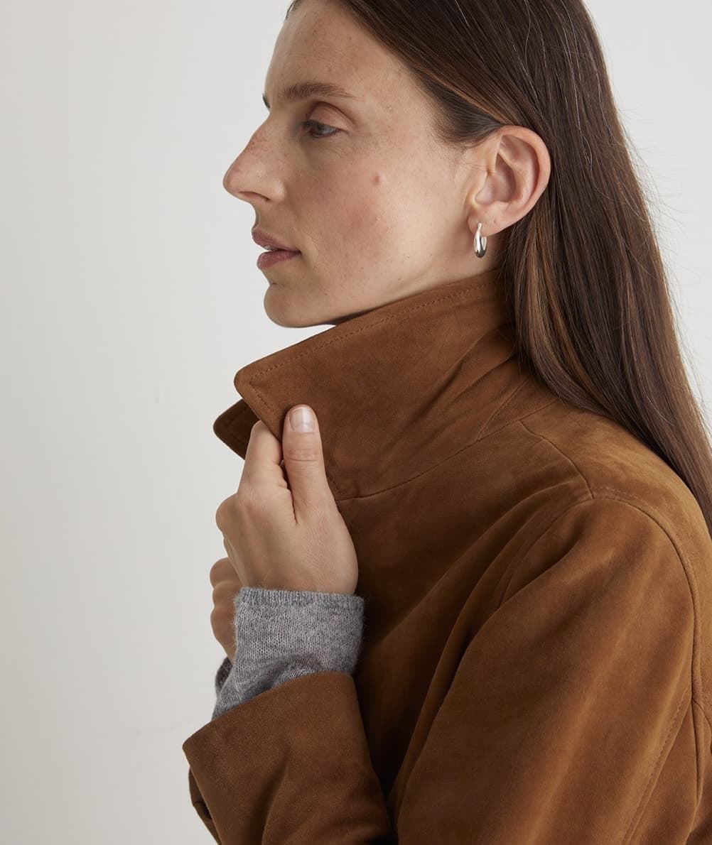 Chaqueta Yerse Ante camel 100% piel - Imagen 5