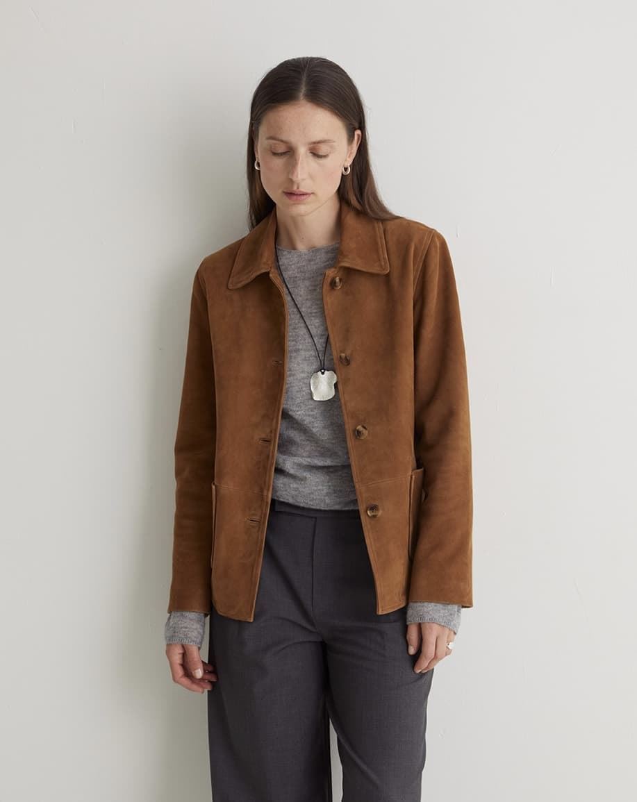 Chaqueta Yerse Ante camel 100% piel - Imagen 6