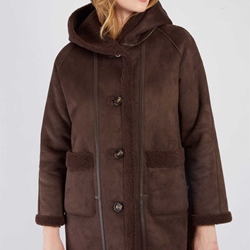 Chaquetón Derhy REVUS VESTE Reversible marrón chocolate - Imagen 2