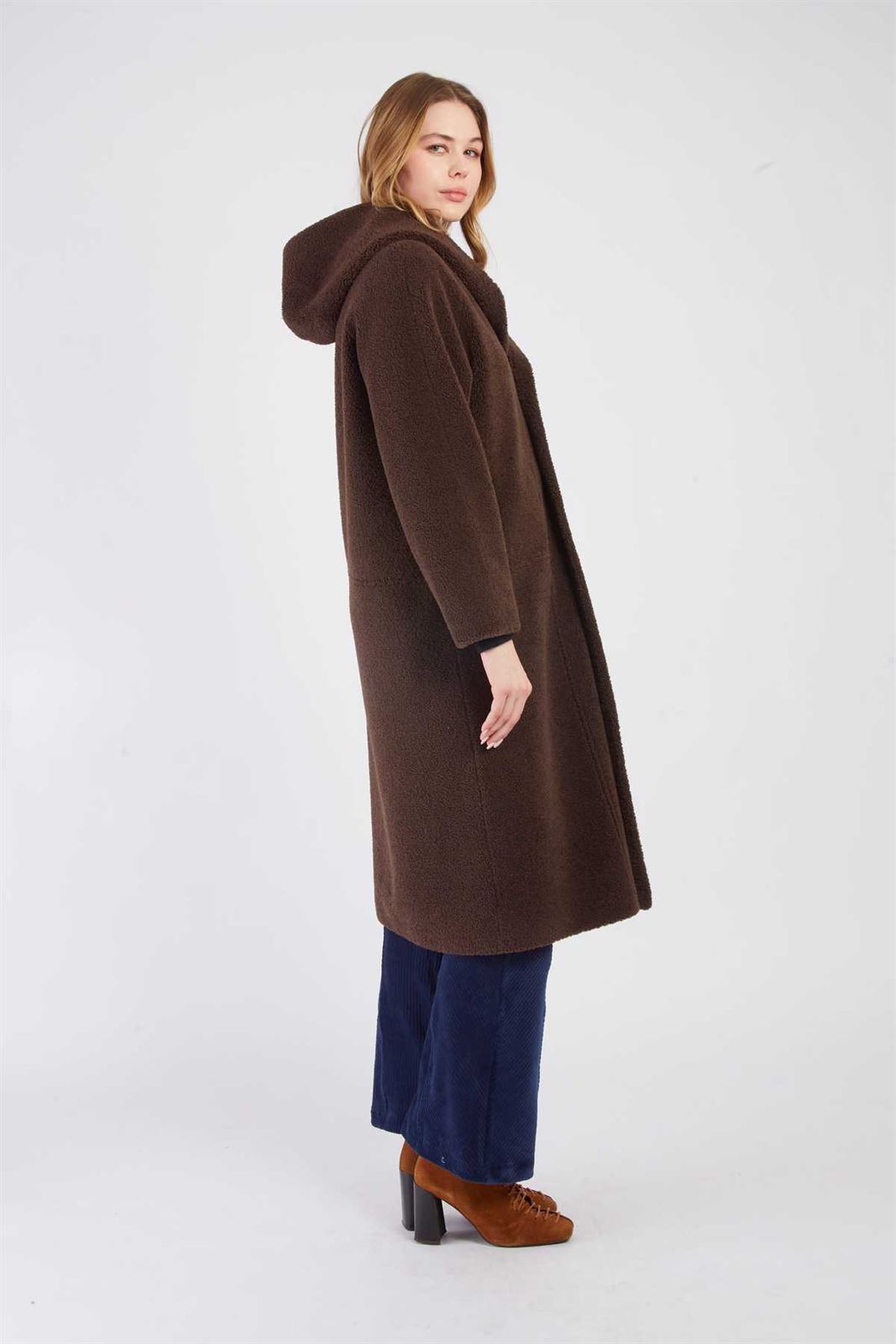 Chaquetón Derhy REVUS VESTE Reversible marrón chocolate - Imagen 4