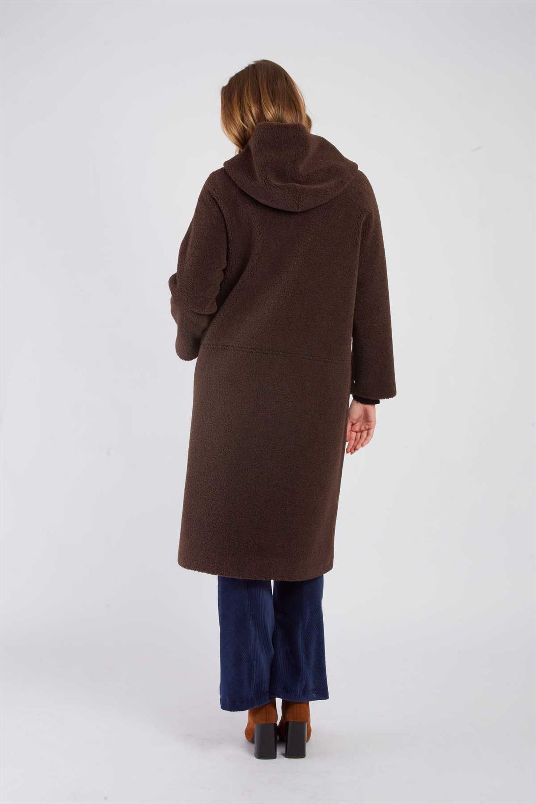 Chaquetón Derhy REVUS VESTE Reversible marrón chocolate - Imagen 5