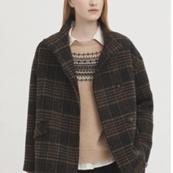 Chaquetón Nice Things cuadros mezcla lana - Imagen 1