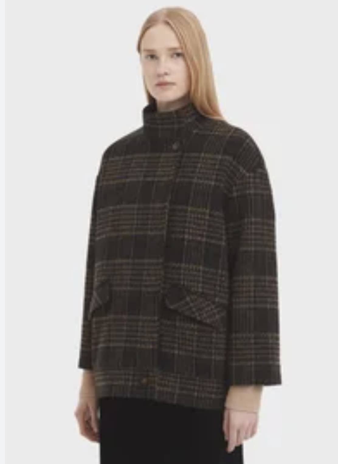 Chaquetón Nice Things cuadros mezcla lana - Imagen 2