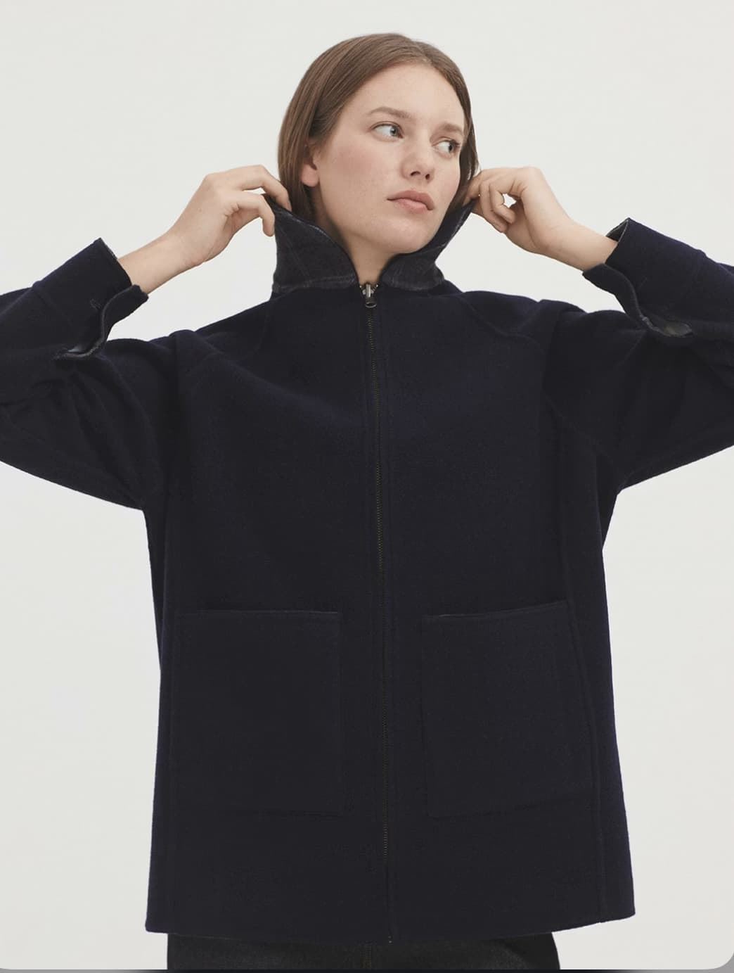 Chaquetón Nice Things reversible cuadros y liso - Imagen 1