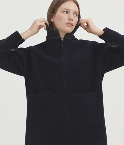 Chaquetón Nice Things reversible cuadros y liso - Imagen 1