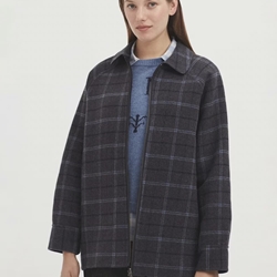 Chaquetón Nice Things reversible cuadros y liso - Imagen 2