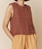 Crop top Indi & Cold 222 cuadro ventana chocolate - Imagen 1