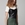 Crop top Oky tirantes negro efecto piel - Imagen 1