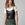 Crop top Oky tirantes negro efecto piel - Imagen 2