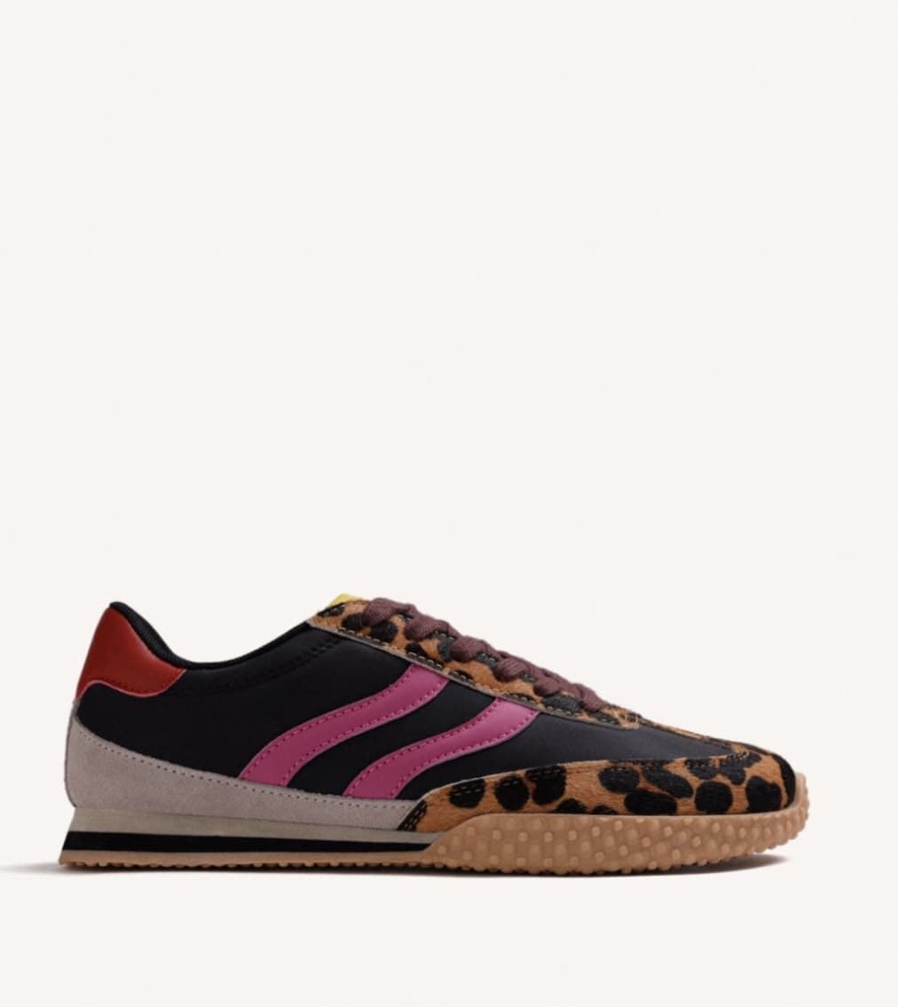 Deportiva Gioseppo 80642 piel y nylon print negro - Imagen 1