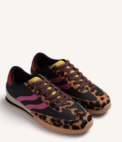 Deportiva Gioseppo 80642 piel y nylon print negro - Imagen 2