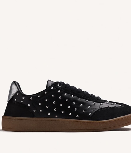 Deportiva Gioseppo 80670 piel tachas negra - Imagen 1