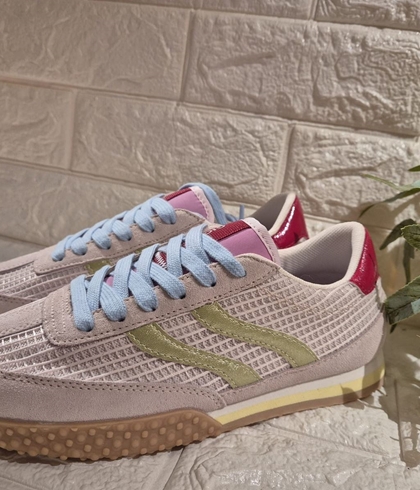 Deportiva Gioseppo CHAKE piel y rejilla rosa - Imagen 1